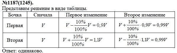 Ответ к задаче № 1187 (1245) - Ю.Н. Макарычев, Н.Г. Миндюк, К.И. Нешков, С.Б. Суворова, гдз по алгебре 7 класс
